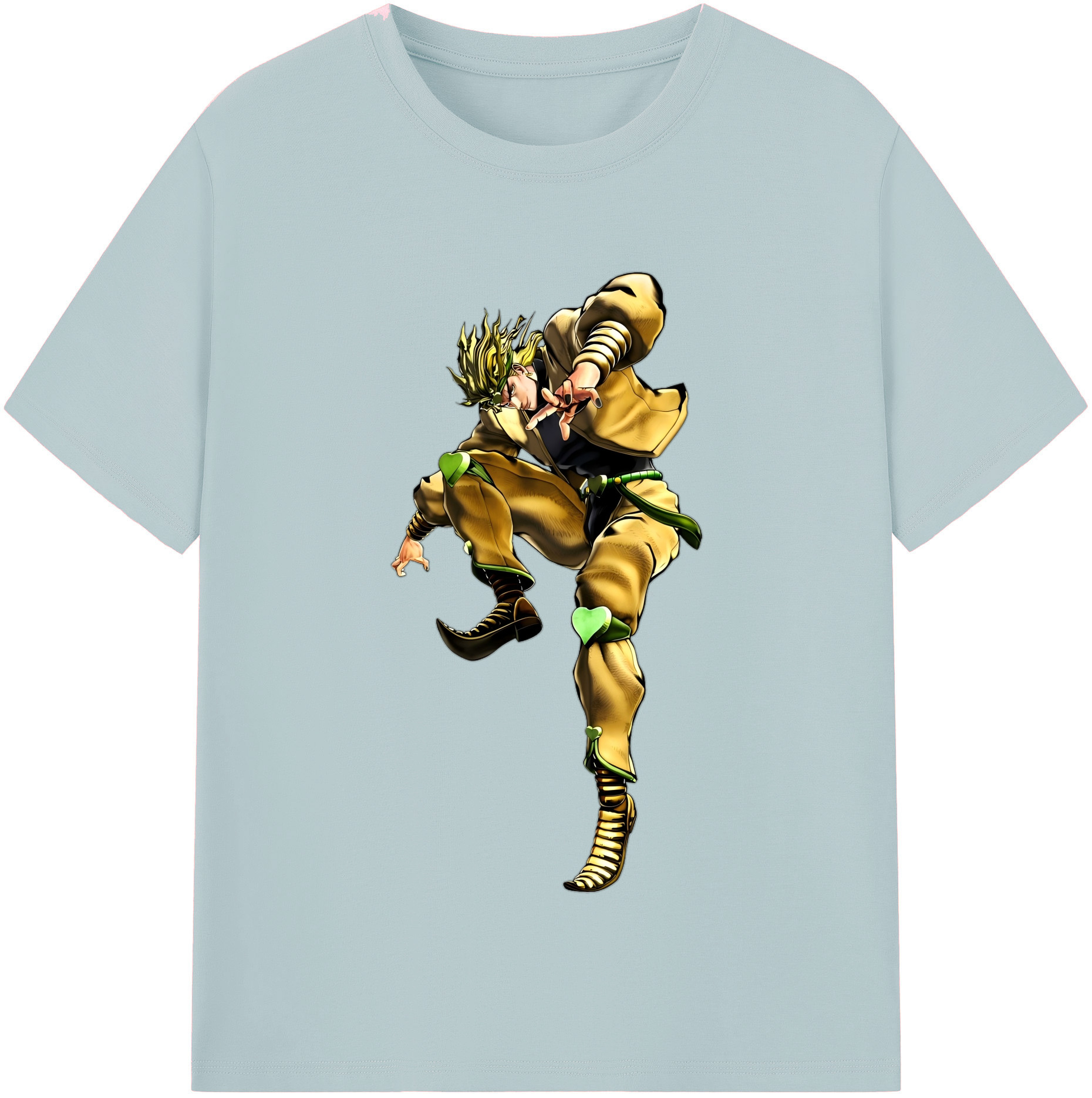 （画像用） ジョジョの奇妙な冒険 ディオ?ブランドー JoJo's Bizarre Adventure Dio Brando 綿100％半袖Tシャツ（フロントプリント）
